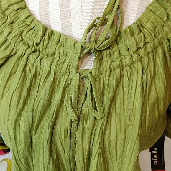 Rafaela Green Versatile Adjustable Neck Top sz XL - Picture 5 of 8